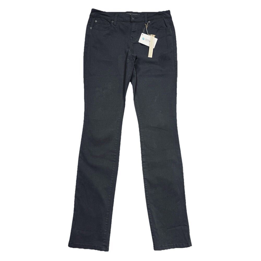 Level 99 Lily Skinny Straight Pants 27 (27x30.5) Dark Gray Stretch Womens New
